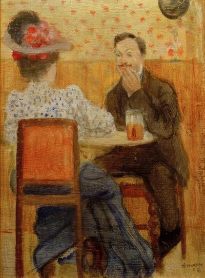 Couple at the Beer Table by August Macke